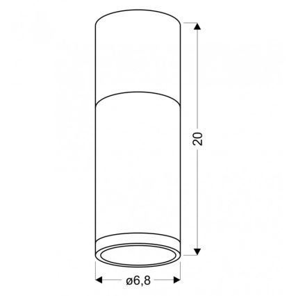 Stropní svítidlo TUBA GU10/15W/230V