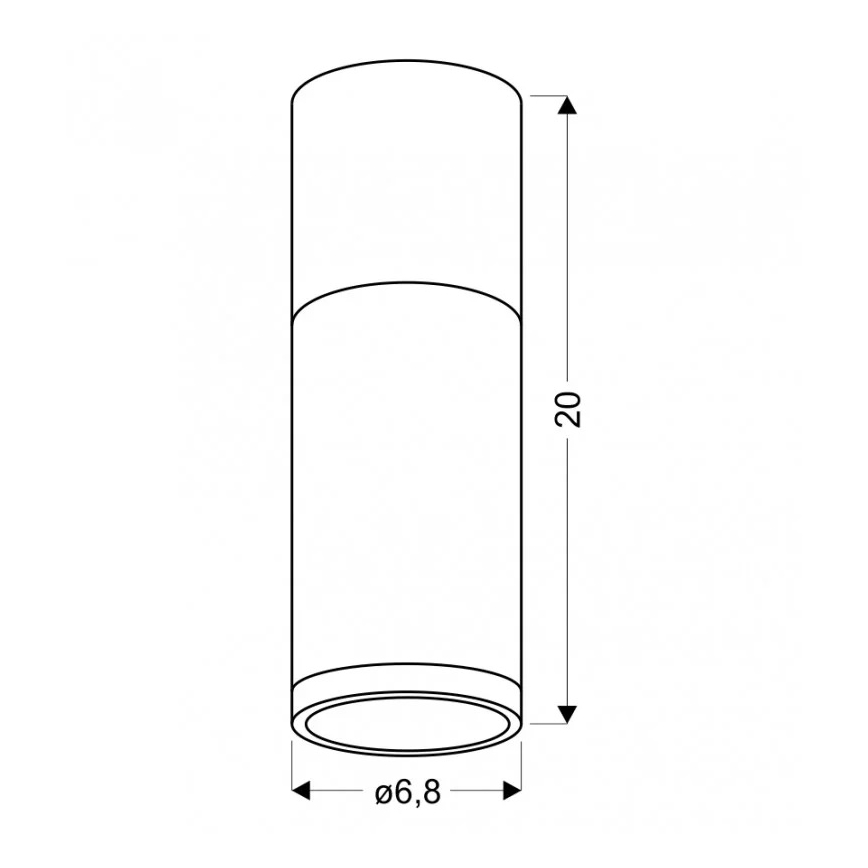 Stropní svítidlo TUBA GU10/15W/230V