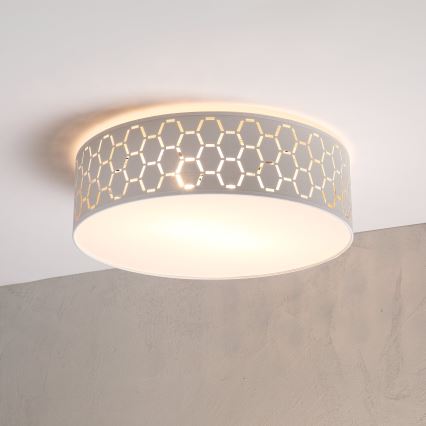 Stropní svítidlo ULLE 2xE27/15W/230V pr. 45 cm bílá