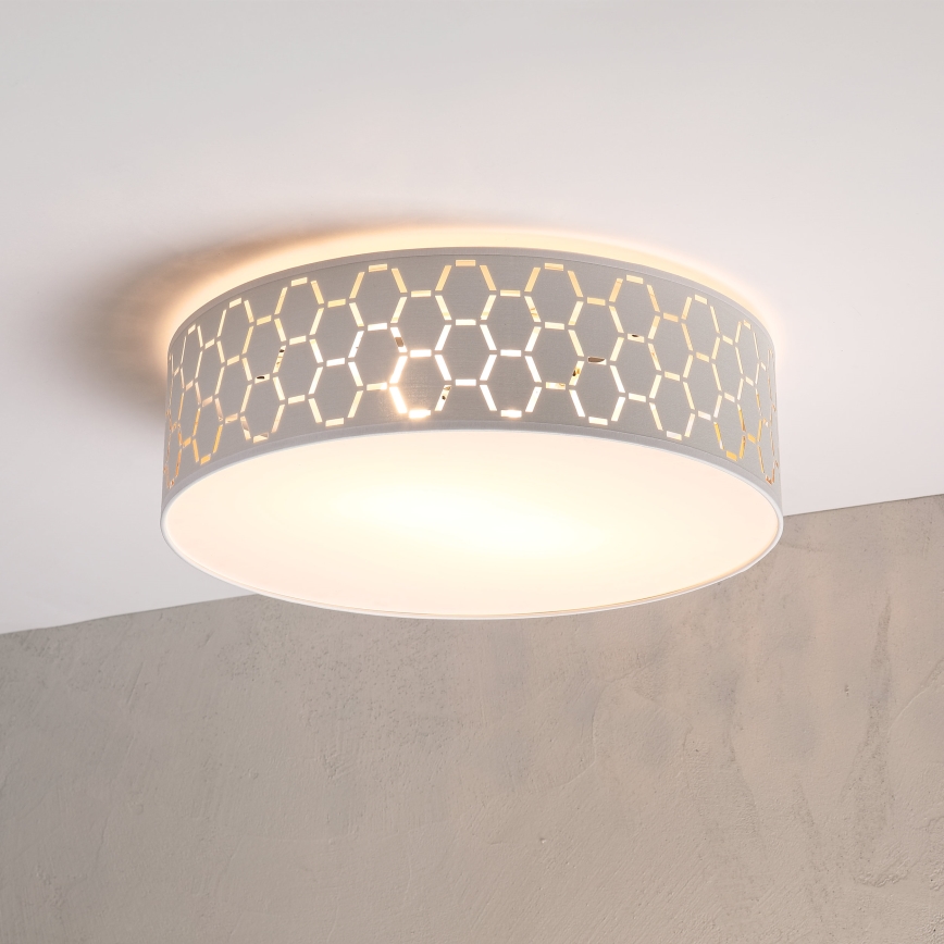 Stropní svítidlo ULLE 2xE27/15W/230V pr. 45 cm bílá