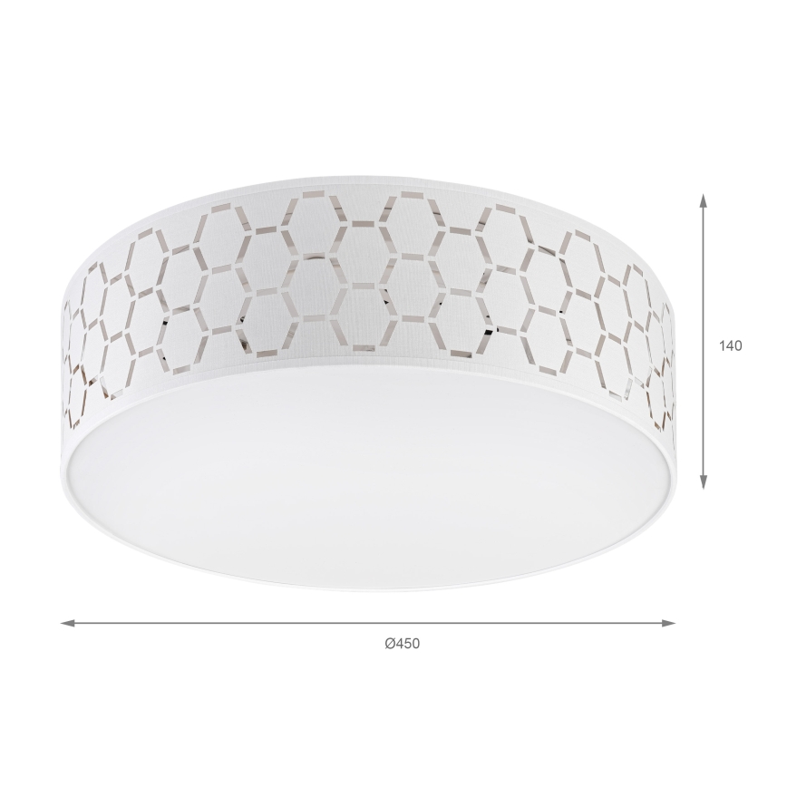 Stropní svítidlo ULLE 2xE27/15W/230V pr. 45 cm bílá