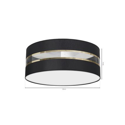 Stropní svítidlo ULTIMO 3xE27/60W/230V černá