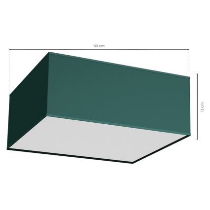 Stropní svítidlo VERDE 3xE27/60W/230V 50x50 cm zelená