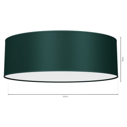 Stropní svítidlo VERDE 3xE27/60W/230V pr. 50 cm zelená