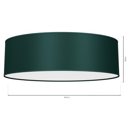 Stropní svítidlo VERDE 3xE27/60W/230V pr. 60 cm zelená