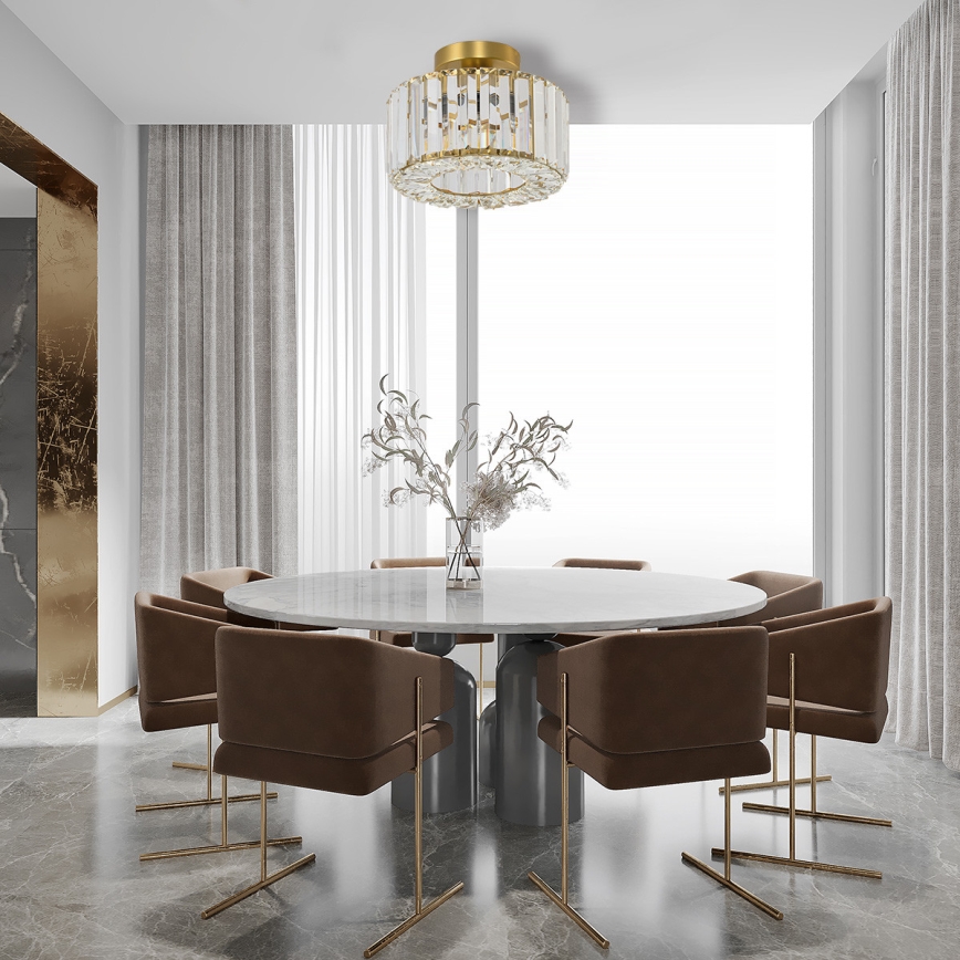 Stropní svítidlo VETRO 1xE27/15W/230V pr. 24,5 cm zlatá