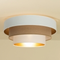Stropní svítidlo WENTA 1xE27/60W/230V pr. 50 cm bílá/hnědá