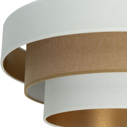 Stropní svítidlo WENTA 1xE27/60W/230V pr. 50 cm bílá/hnědá