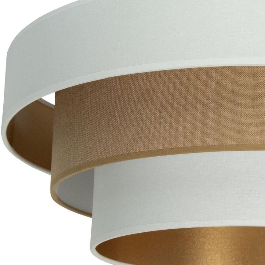 Stropní svítidlo WENTA 1xE27/60W/230V pr. 50 cm bílá/hnědá