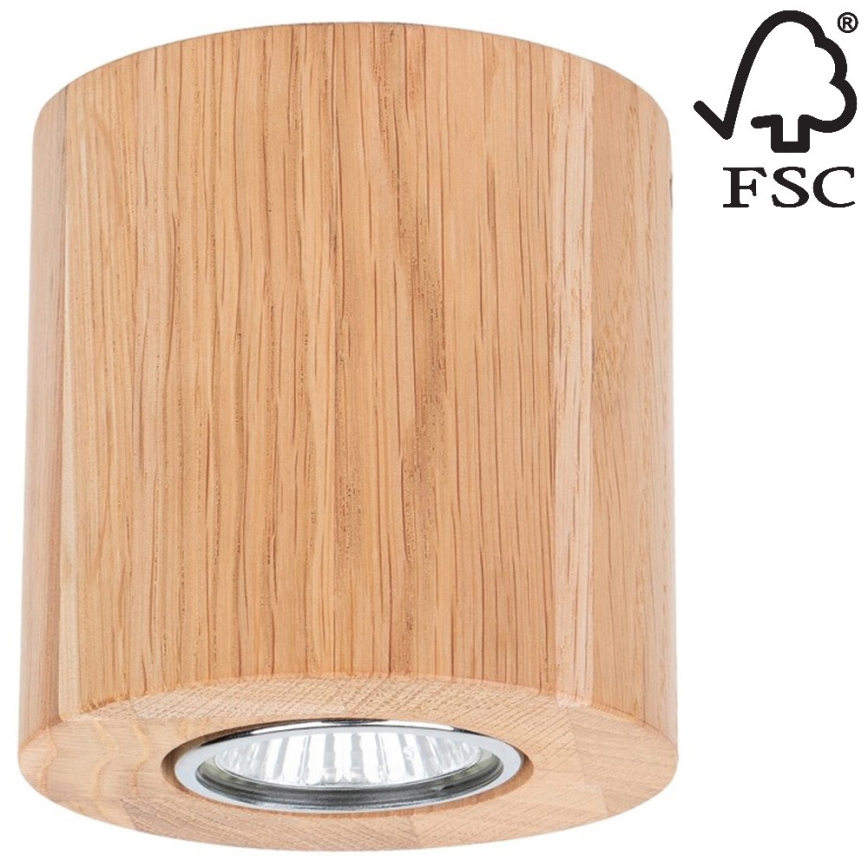 Stropní svítidlo WOODDREAM 1xGU10/6W/230V dub – FSC certifikováno