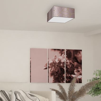 Stropní svítidlo ZIGGY 2xE27/60W/230V růžová/zlatá
