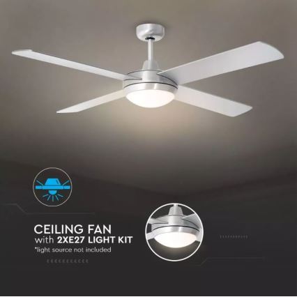 Stropní ventilátor 2xE27/20W/230V + DO
