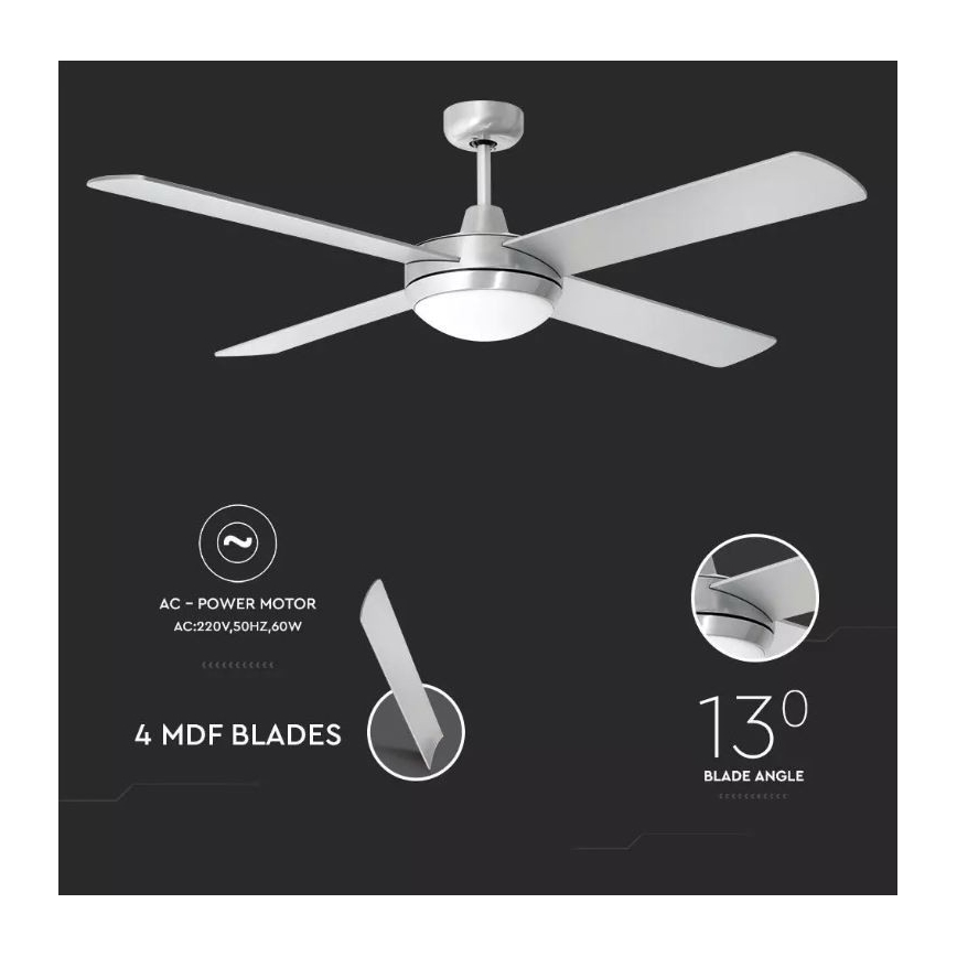 Stropní ventilátor 2xE27/20W/230V + DO