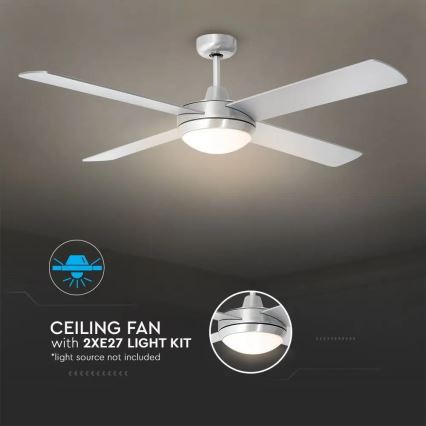 Stropní ventilátor 2xE27/35W/230V + dálkové ovládání