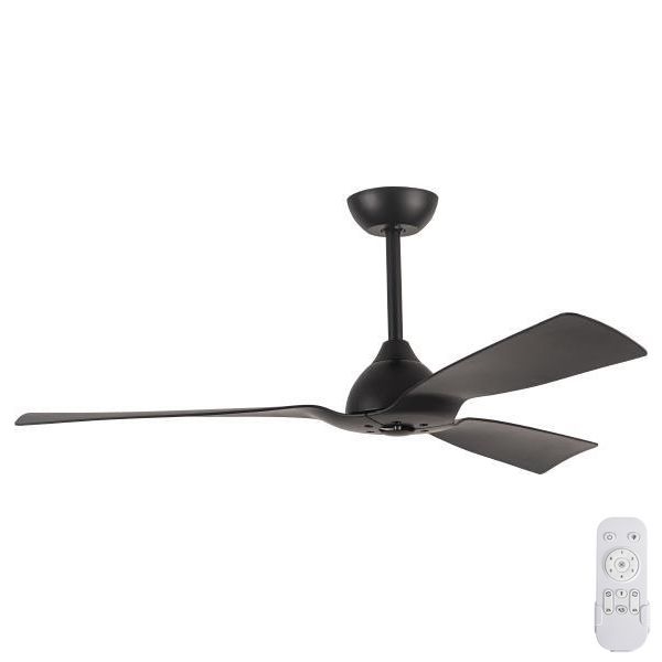 Stropní ventilátor pr. 132 cm IP44 černá + dálkové ovládání