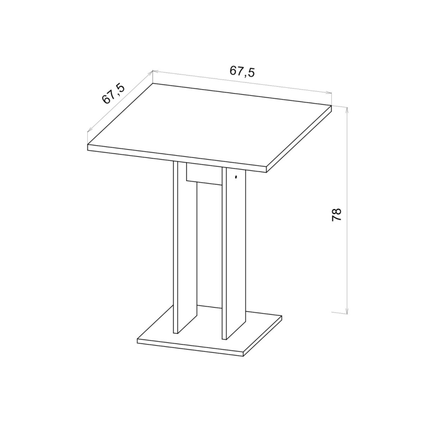 Stůl STRAPO dub wotan
