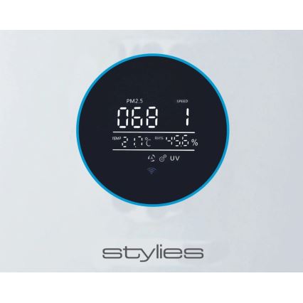 Stylies - Čistička vzduchu se zvlhčovačem ALPHA 68W/230V Wi-Fi bílá