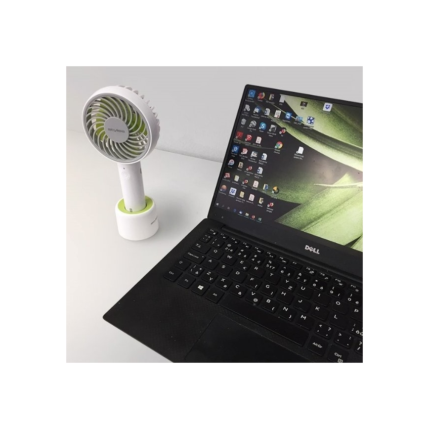 Stylies - Nabíjecí ruční ventilátor LACERTA 4W/5V 2500 mAh bílá