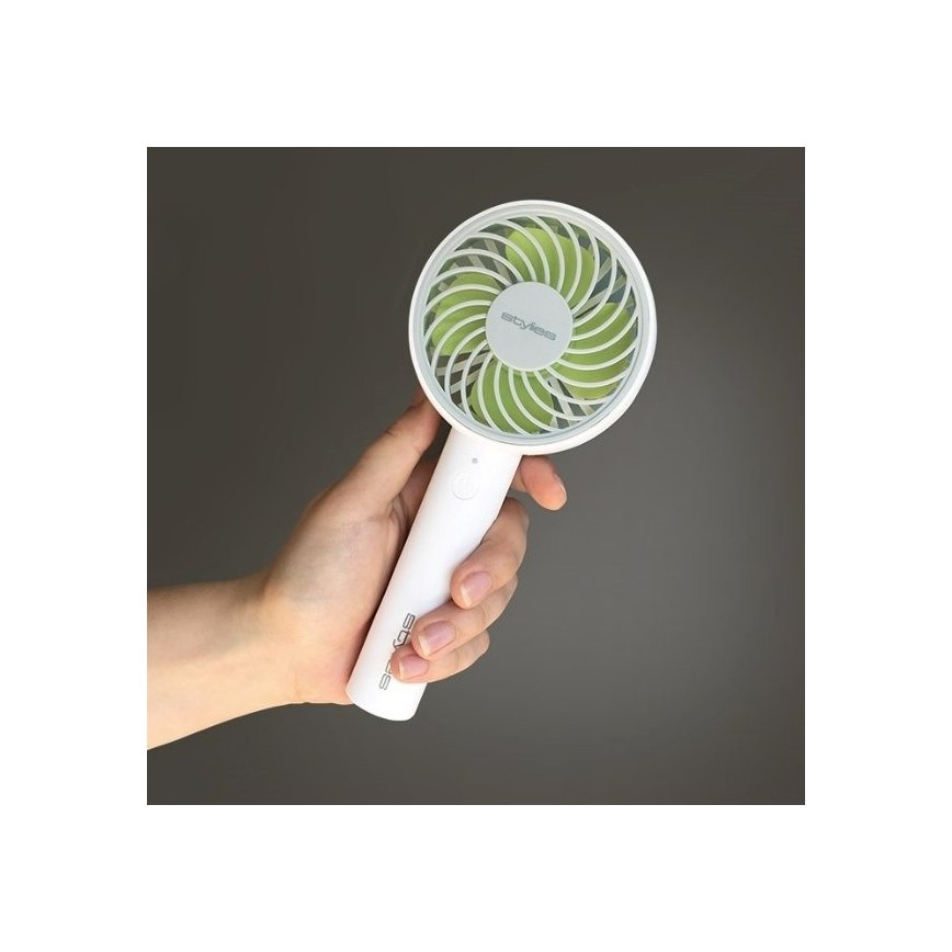 Stylies - Nabíjecí ruční ventilátor LACERTA 4W/5V 2500 mAh bílá