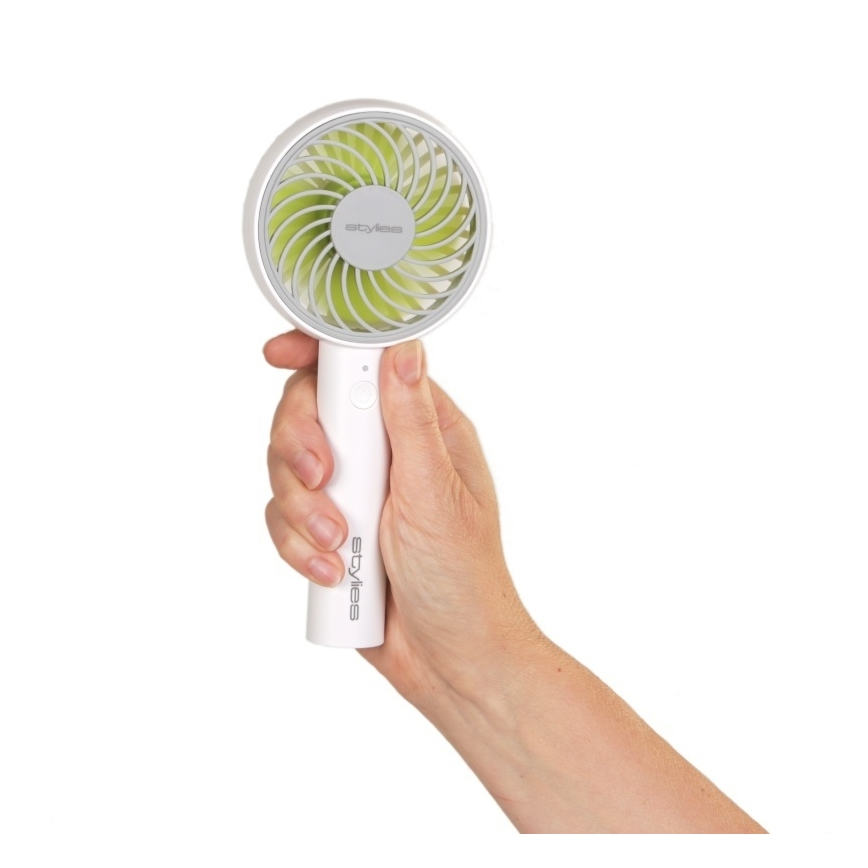 Stylies - Nabíjecí ruční ventilátor LACERTA 4W/5V 2500 mAh bílá