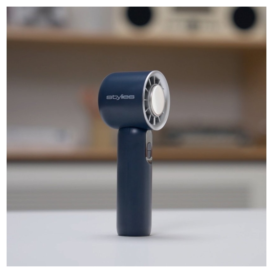 Stylies - Nabíjecí ruční ventilátor LACERTI 8W/5V 3000 mAh modrá