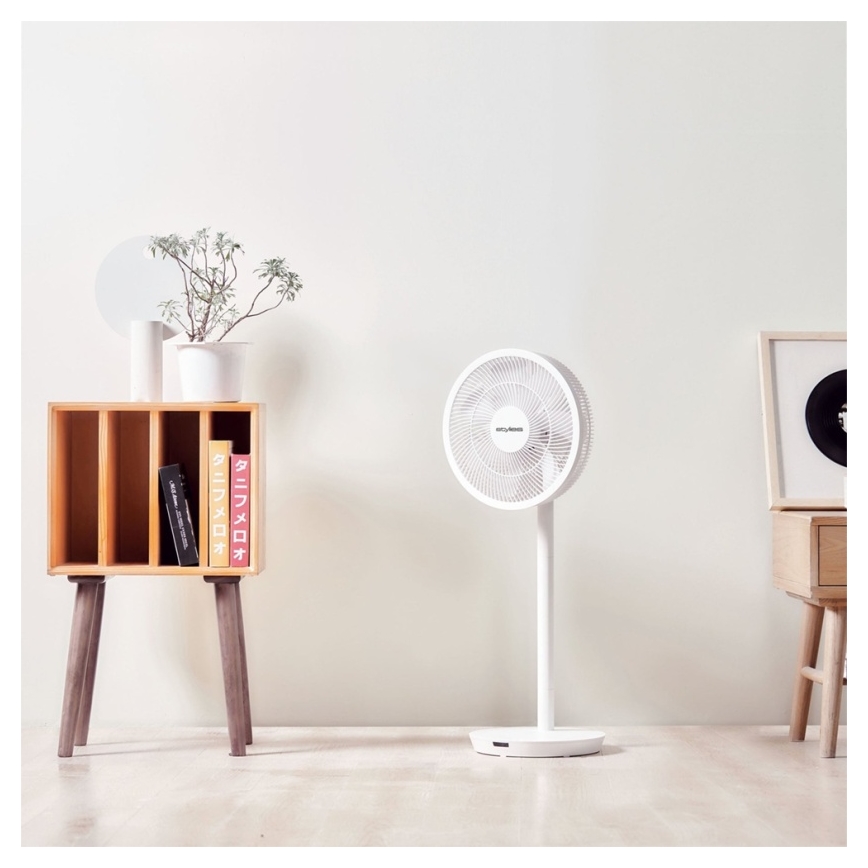 Stylies - Stojanový ventilátor 2v1 ANTILA 25W/230V 88 cm bílá + dálkové ovládání