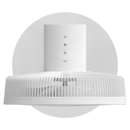 Stylies - Stojanový ventilátor 2v1 ANTILA 25W/230V 88 cm bílá + dálkové ovládání