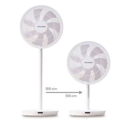 Stylies - Stojanový ventilátor 2v1 ANTILA 25W/230V 88 cm bílá + dálkové ovládání