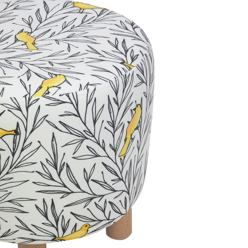 Taburet CONO 41x40 cm bílá/béžová