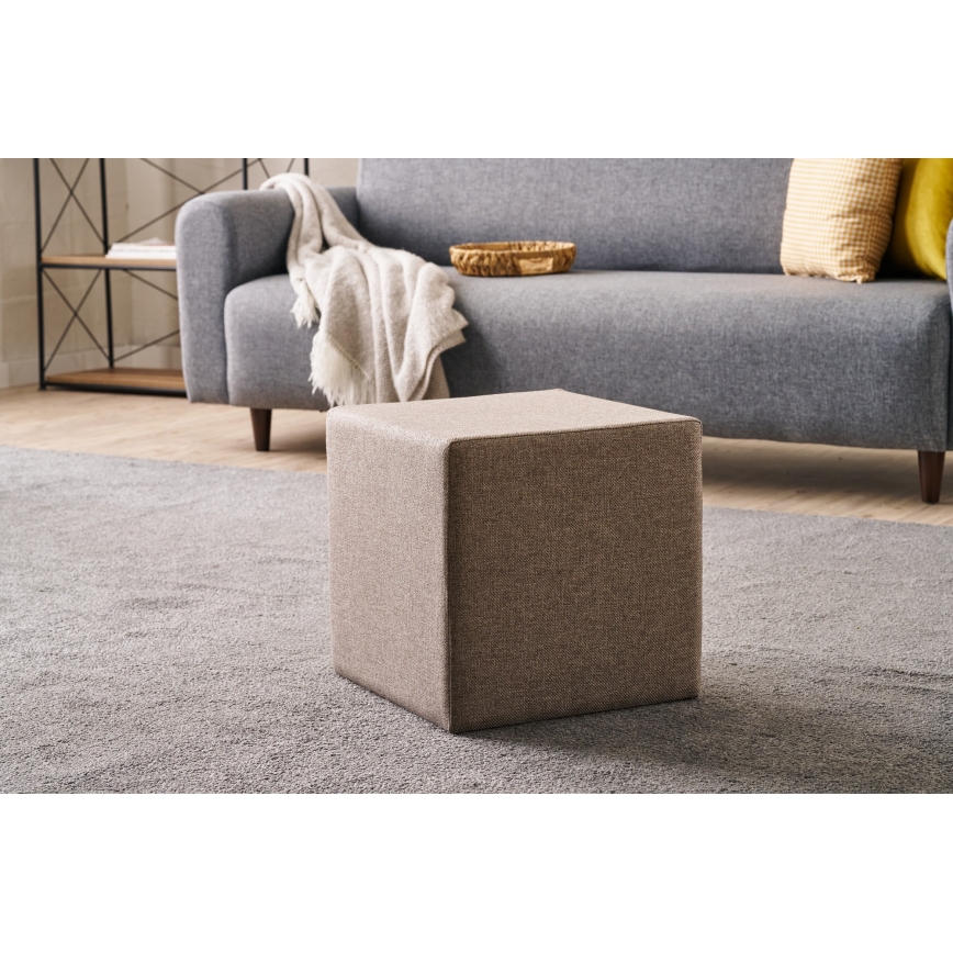 Taburet CUBI 40x40 cm hnědá