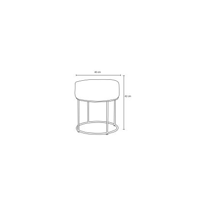 Taburet JAVI pr. 40 cm krémová
