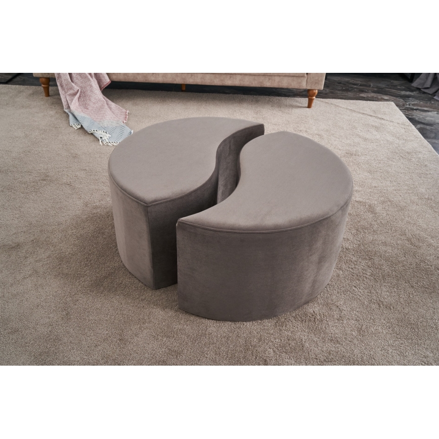 Taburet JING pr. 80 cm hnědá