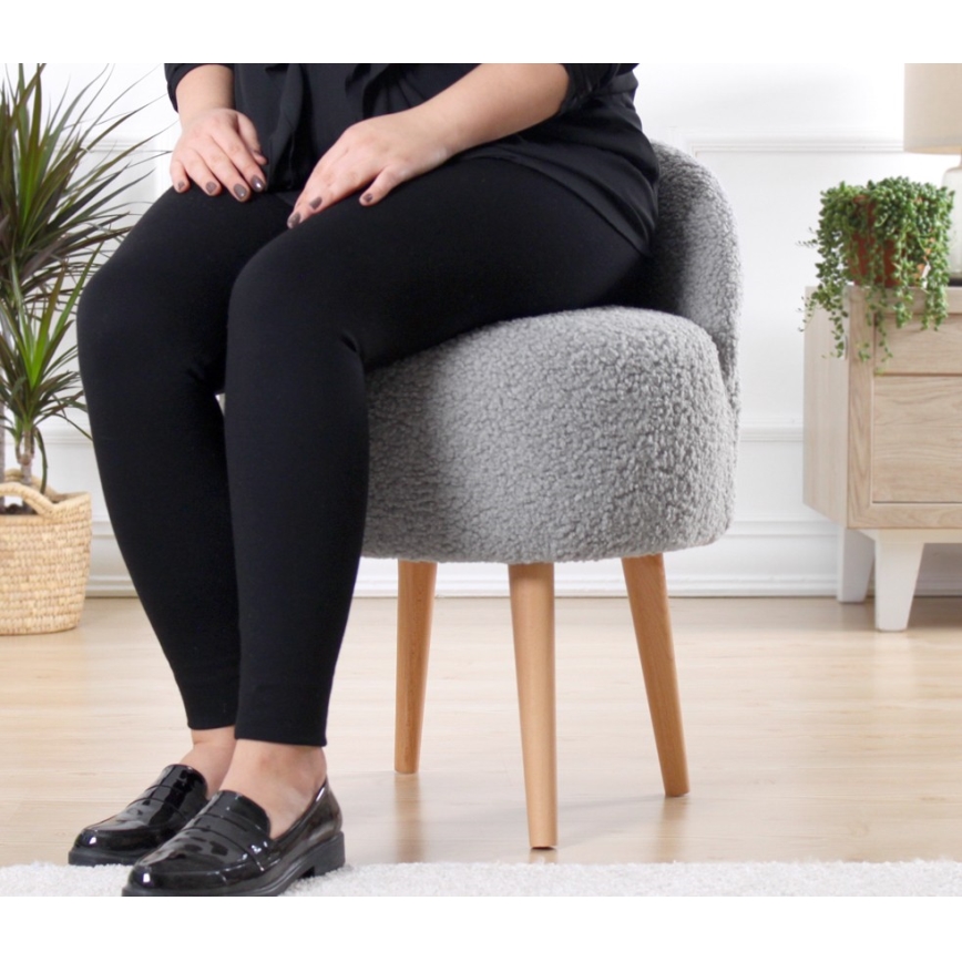 Taburet MIKI pr. 46 cm šedá