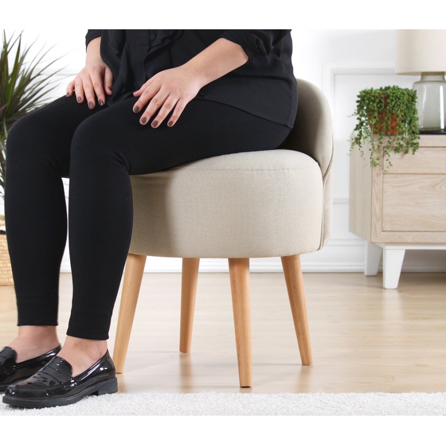 Taburet NIKI pr. 46 cm krémová