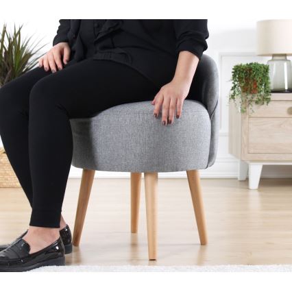 Taburet NIKI pr. 46 cm šedá