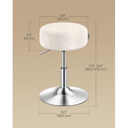 Taburet NUBE pr. 38,5 cm bílá