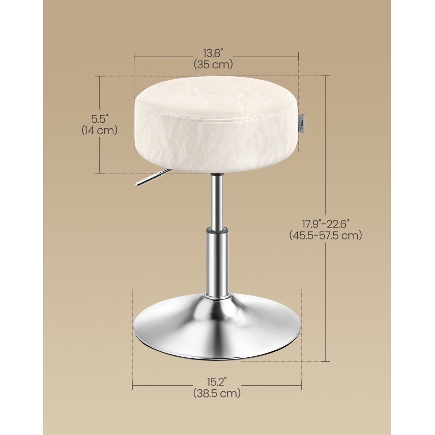 Taburet NUBE pr. 38,5 cm bílá
