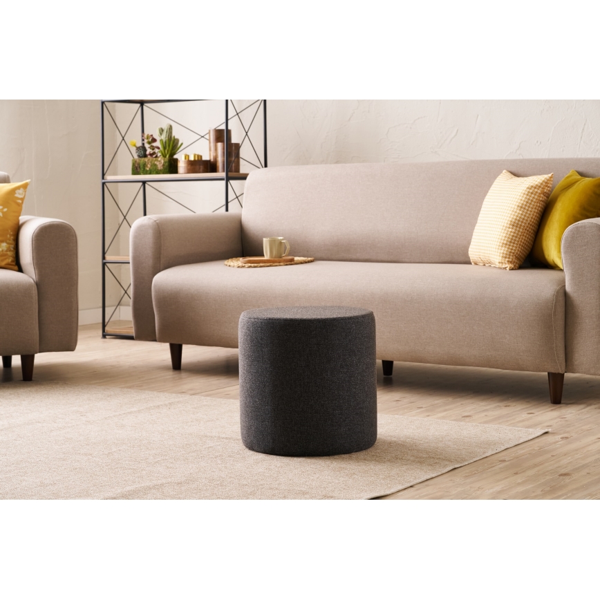 Taburet RONDO pr. 40 cm šedá