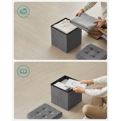 Taburet SULTAN 30x30 cm šedá