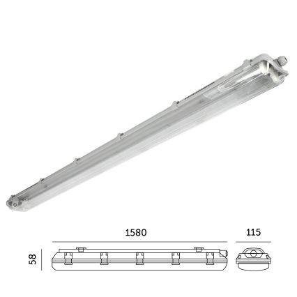 Technické zářivkové svítidlo 2xG13/22W/230V IP65