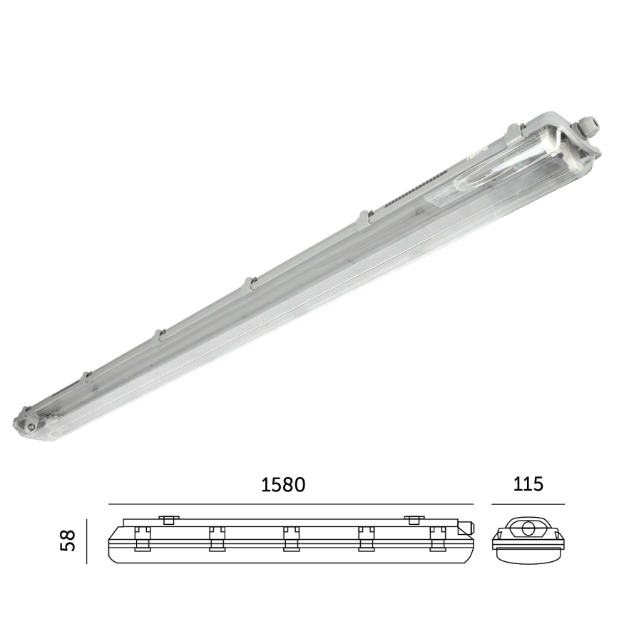 Technické zářivkové svítidlo 2xG13/22W/230V IP65