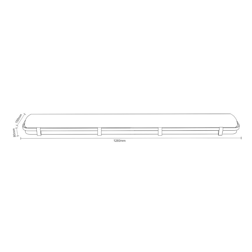 Technické zářivkové svítidlo T8 2xG13/18W/230V IP65 126 cm