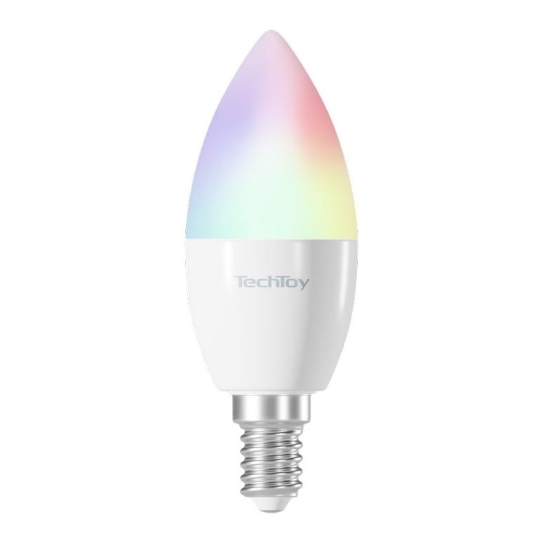 TechToy - LED RGB Chytrá stmívatelná žárovka E14/4,4W/230V 2700-6500K Wi-Fi