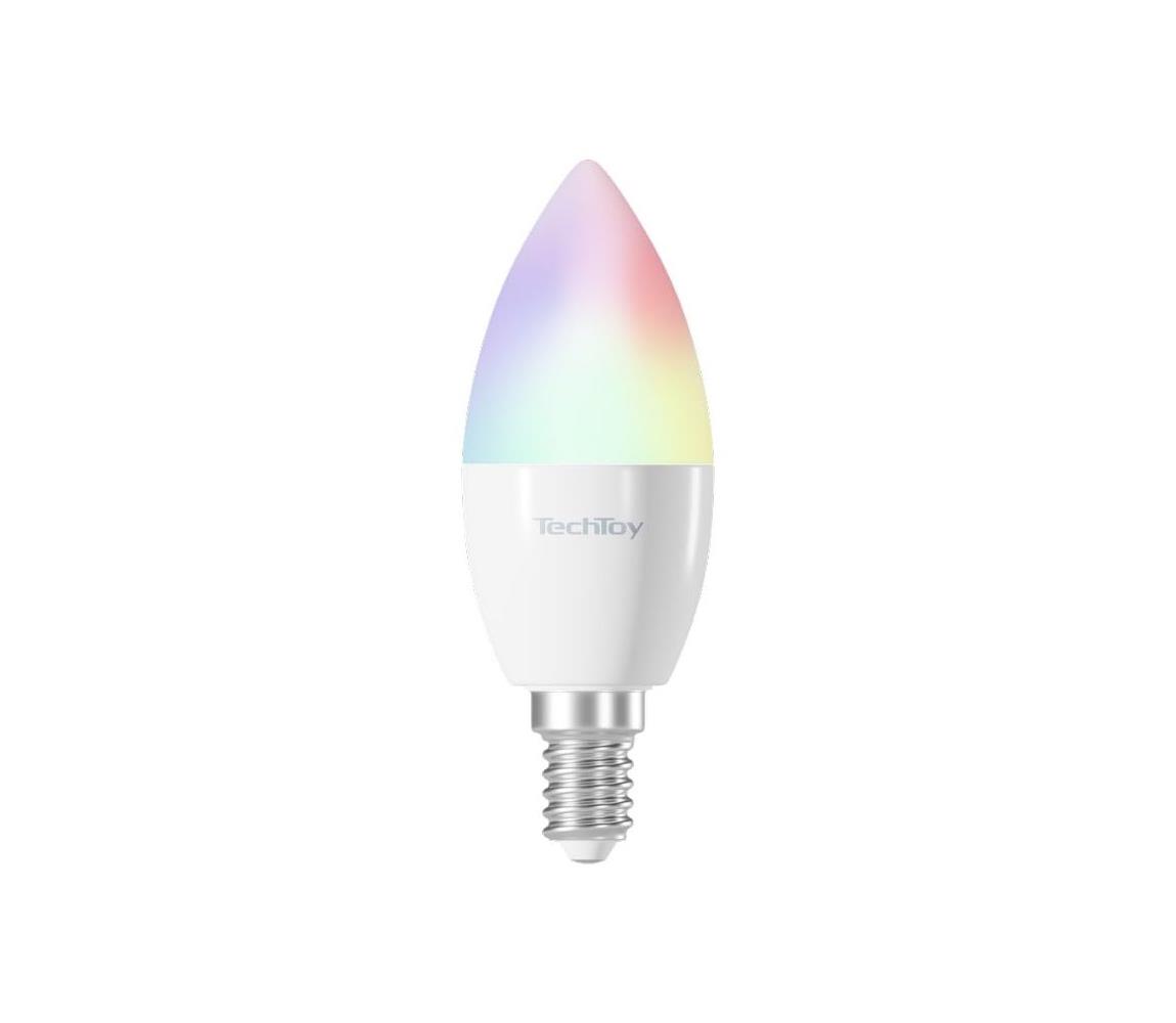 Výrobce po 1 ks TechToy - LED RGB Chytrá stmívatelná žárovka E14/4,4W/230V 2700-6500K Wi-Fi TE0038
