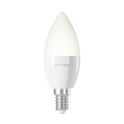 TechToy - LED RGB Chytrá stmívatelná žárovka E14/4,4W/230V 2700-6500K Wi-Fi