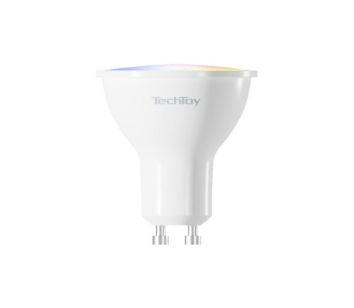 Výrobce po 1 ks TechToy - LED RGB Chytrá stmívatelná žárovka GU10/4,5W/230V 2700-6500K Wi-Fi TE0039