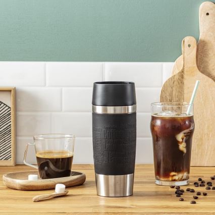 Tefal - Cestovní hrnek 360 ml TRAVEL MUG nerez/černá