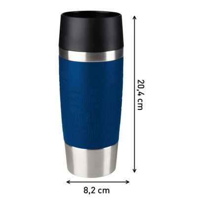 Tefal - Cestovní hrnek 360 ml TRAVEL MUG nerez/tmavě modrá