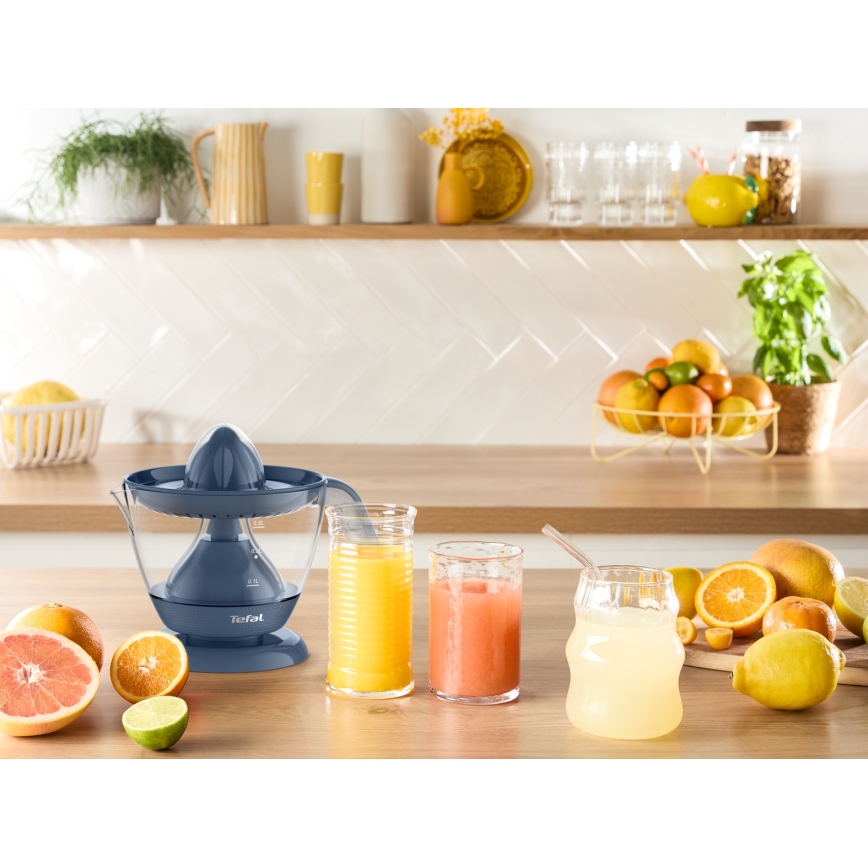 Tefal - Elektrický lis na citrusy MORNING CITRUS PRESS 0,8 l 25W/230V modrá