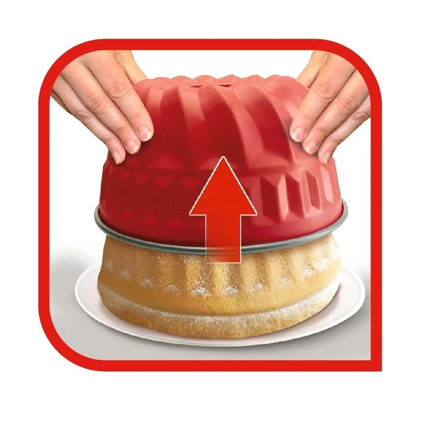 Tefal - Forma na bábovku DELIBAKE 22 cm červená